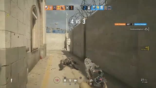 Rainbow six siege -Operation Neon Dawn / Ranked/ 3v4 clutch/ road to plat смотреть онлайн