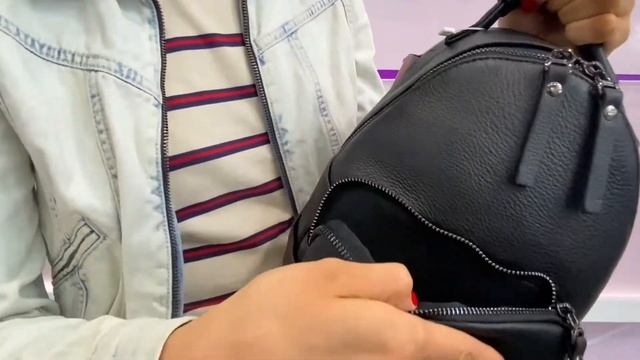 Рюкзак Valiente 1150 женский кожаный черный - обзор Мистер Воллет смотреть онлайн