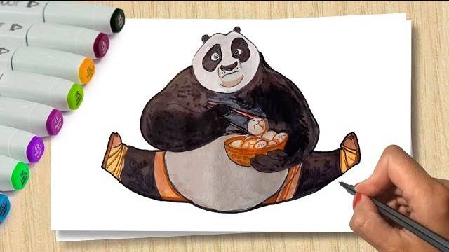 Как нарисовать Кунг-фу панда Kung Fu DreamWorks Animation _ Учимся рисовать смотреть онлайн