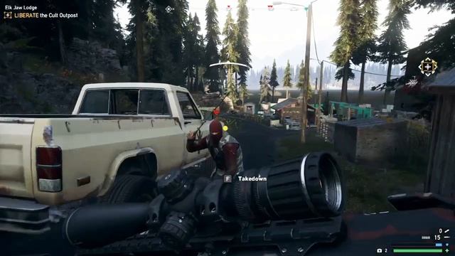 Far cry 5 Best 8x zoom sniping target the jakob seed safe house. Killing Mission. смотреть онлайн