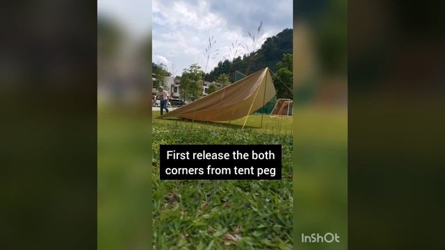 How to setup 3FUL Tarp/flysheet with pole смотреть онлайн