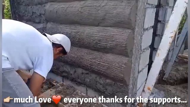 Log designs using cement #CRLogDesign #cementplasteringLogdesign смотреть онлайн