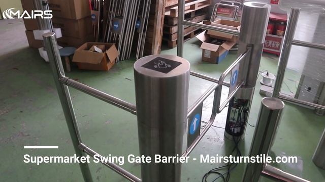 Supermarket Swing Gate, Supermarket Swing Gate Barrier - MairsTurnstile.com смотреть онлайн