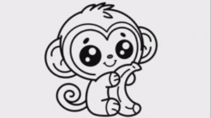 Как нарисовать милую обезьяну.