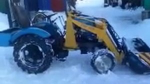 самодельный мини трактор с куном