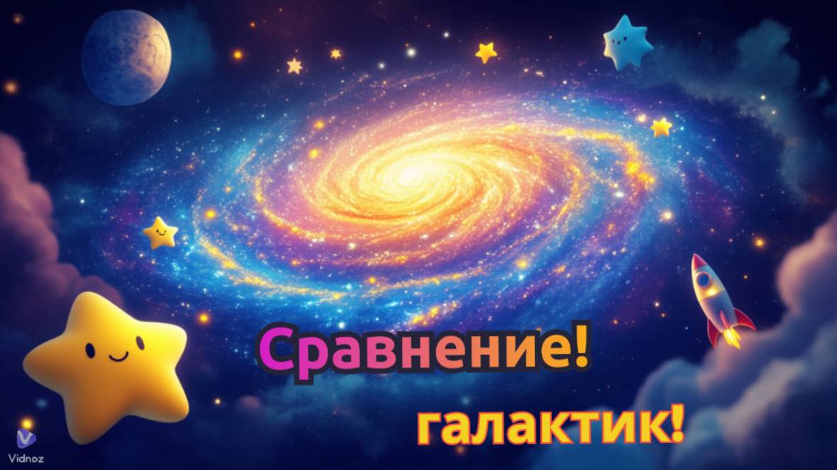 🚀 Размеры галактик в сравнении 🌌 Увлекательное космическое путешествие для детей! смотреть онлайн