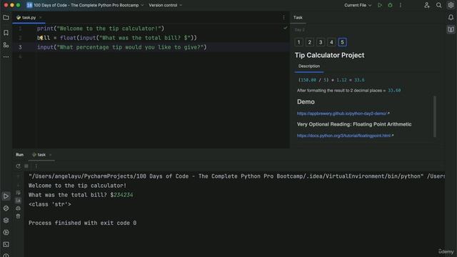 9. Day 2 Project Tip Calculator смотреть онлайн
