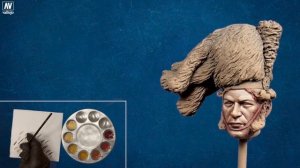 Роспись лица в масштабе 54 мм красками Vallejo