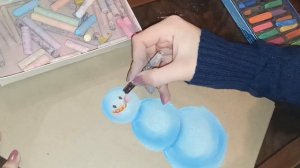 АСМР / Рисую пастелью✨☃️🌨/ ASMR