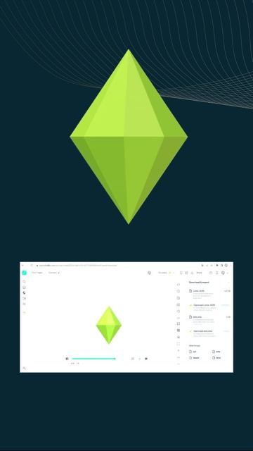 Lottie Animation of crystal rotation. Format JSON смотреть онлайн