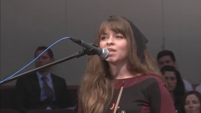 Скрипка и пение "Благодарю Тебя Господь..." смотреть онлайн