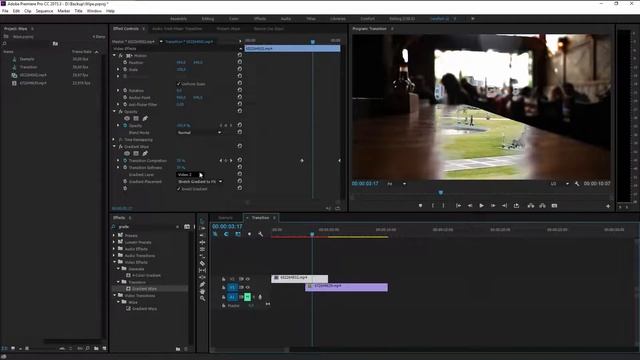 Красивый переход с затуханием в Premiere Pro (Gradient Wipe) смотреть онлайн