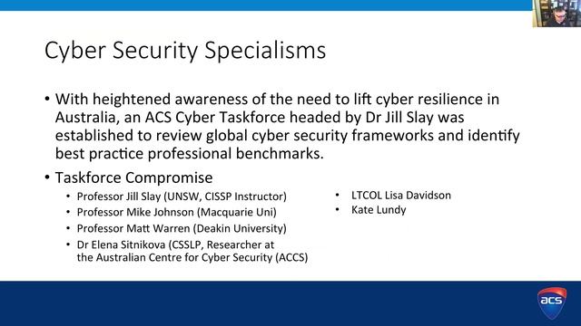 ACS Qld webinar - 29-11-17: ACS Cybersecurity Certification смотреть онлайн