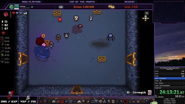 [18] Фактическая попытка #4 спидрана Мертвого Бога - Айзек на Хаша и Зверя