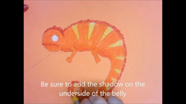 How to draw an Orange Chameleon using Warm Colors смотреть онлайн