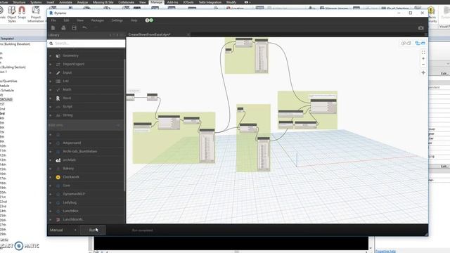 Dynamo CreateSheets Form Excel