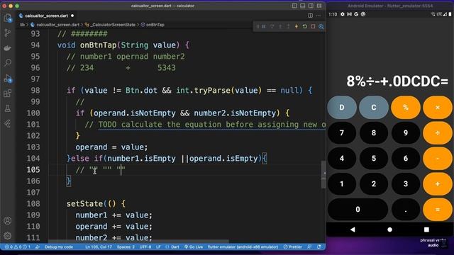 Калькулятор на Flutter
