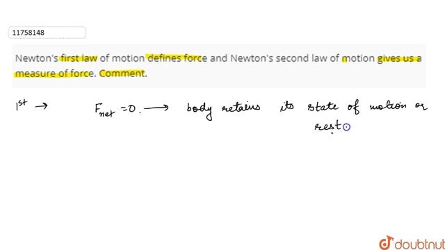 Newton's first law of motion defines force and Newton's second law of motion смотреть онлайн