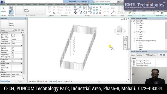 How to Create Railing Ramp and Stair in Revit Architecture смотреть онлайн
