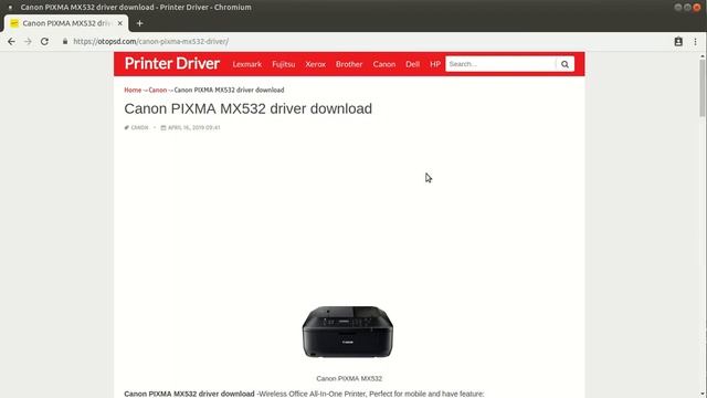 Canon PIXMA MX532 driver смотреть онлайн