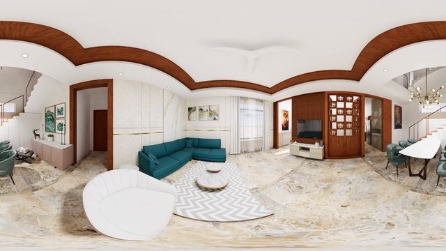 360 Degree Interior Design | RESIDENCE RENDER | SketchUp | Enscape смотреть онлайн