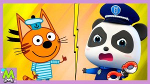 Три Кота против Малыша Панды.Игры Догонялки за Грабителями.Кто Самый Быстрый в Мульт Играх