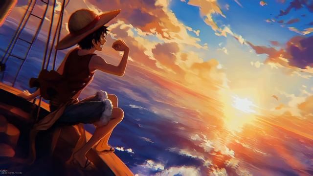 Луффи Любуется Закатом | Luffy Admires the Crimson Sunset – One Piece - Живые Обои смотреть онлайн