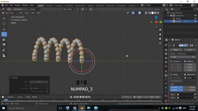 Object offset in Array Modifier in Blender.Use of Object offset in Array Modifier in Blender. смотреть онлайн