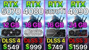 RTX 5070 vs RTX 4080 vs RTX 5070 Ti vs RTX 4090 - Test in 11 Games | 4K
