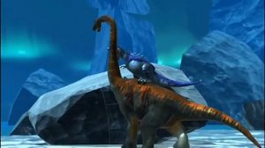 Dinosaur battle world championship (Brachiosaurus vs Cryolophosaurus)