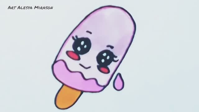Как легко нарисовать милое мороженое! смотреть онлайн