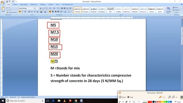 Grade of cement concrete and their water cement ratio. смотреть онлайн