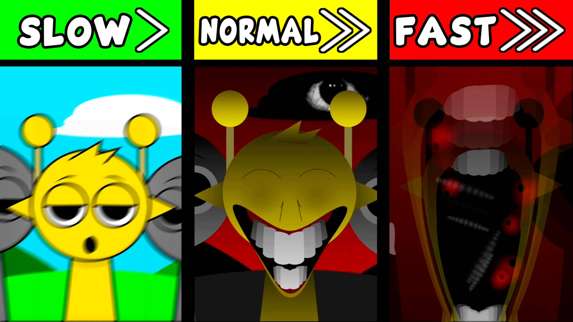 SPRUNKI - СПРУНКИ режим Быстрая, Средняя или Медленная Скорость! Фаза 1 против Фазы 2 - Коллекция смотреть онлайн