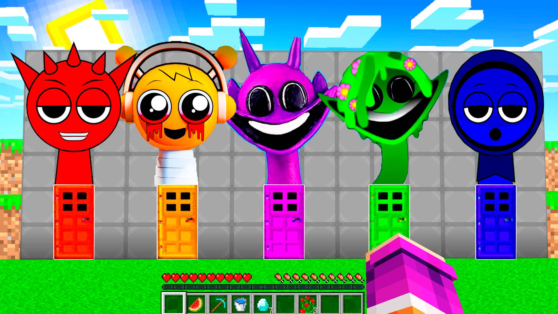 ВЫЖИВАНИЕ ВНУТРИ ВСЕХ ДВЕРЕЙ ПОРТАЛ СПРУНКИ В МАЙНКРАФТ! ХОРРОР СПРАНКИ смотреть онлайн