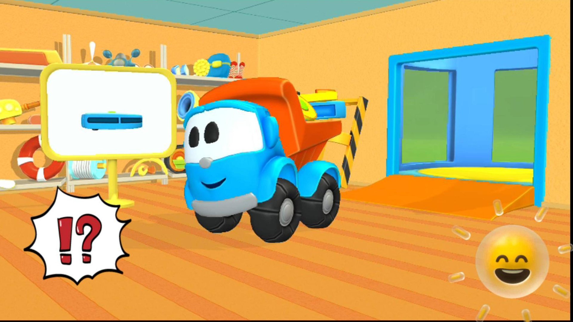 малыш в 4 года комментирует, игра грузовичок Лева и робот пылесос😃#игры #маленькиеигры #малыш #Лева