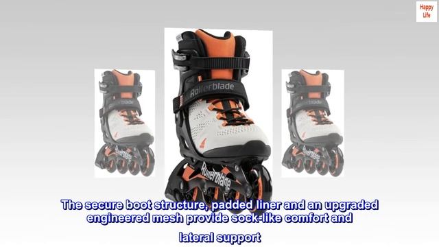 Rollerblade Macroblade 80 Women's Adult Fitness Inline Skate, Grey and Coral смотреть онлайн