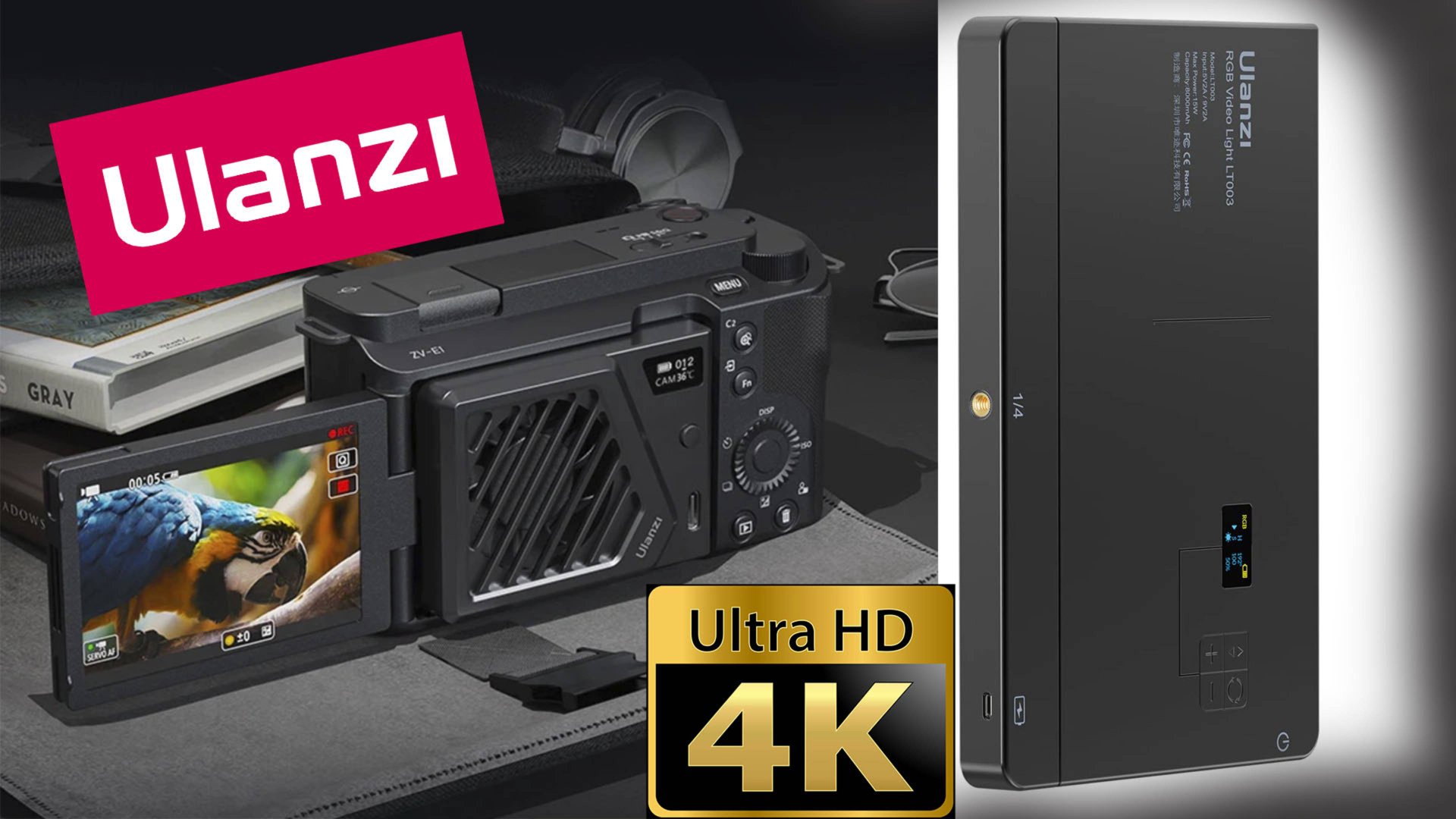 Система охлаждения камеры Ulanzi CA25 и Осветитель Ulanzi LT002 смотреть онлайн