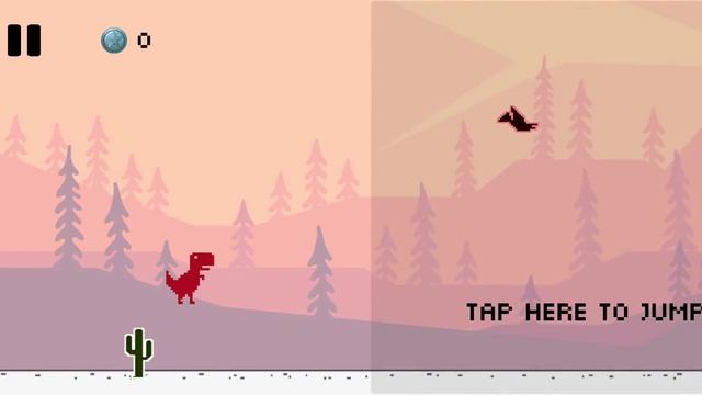 PLAYING ANDROID DINO T-REX 🦖 CHROME GAME ON PHONE. смотреть онлайн
