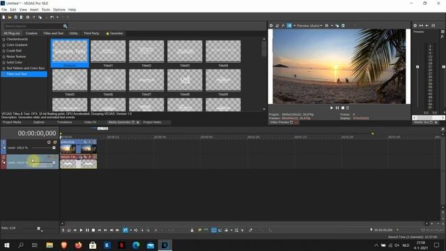 How To: Masked Text Effect Vegas Pro 18 - Text Masking Vegas Pro