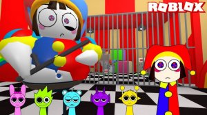 Sprunki(Спрунки) Pomni Играет в Pomni Prison Run Obby в РОБЛОКС | Incredibox Sprunki