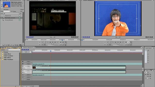 Adobe Premiere Pro | Bluescreen Effect Tutorial смотреть онлайн