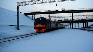 Электропоезд ЭД9М-0139. Аламбайский экспресс.