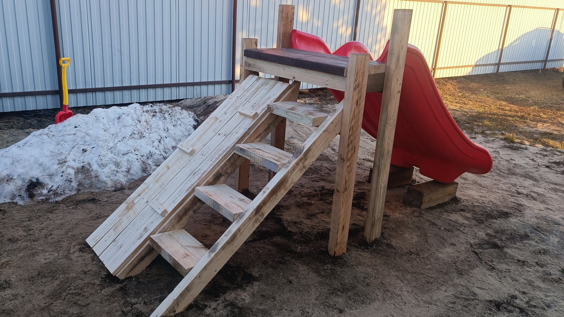 Детская горка своими руками