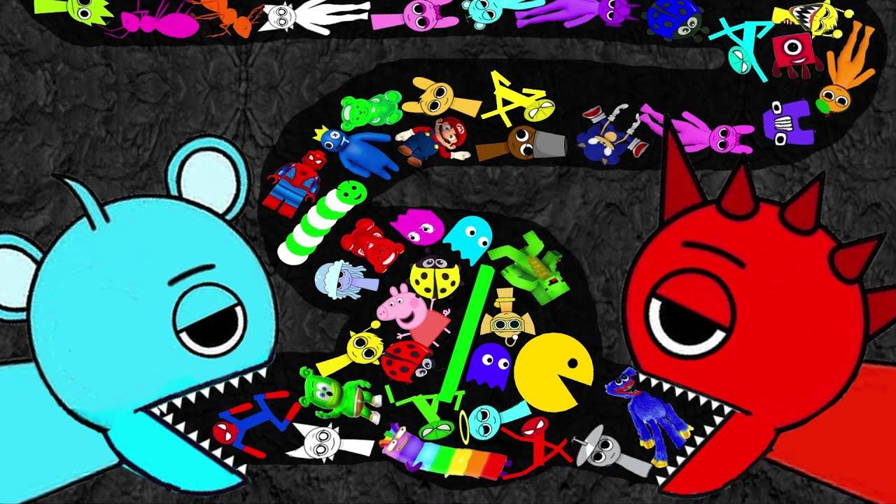 Спрунки против Соника, Пакман против Азбуки Знаний - Скай против Рэдди смотреть онлайн