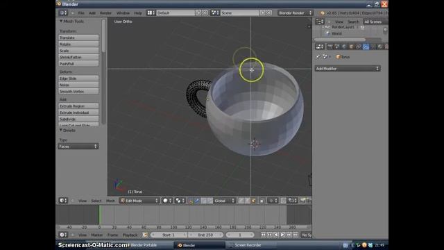 HOW TO CREATE A 3D CUP/MUG IN BLENDER !! смотреть онлайн