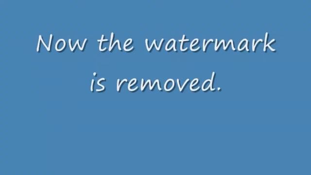 Erasing the watermark from VIPID video