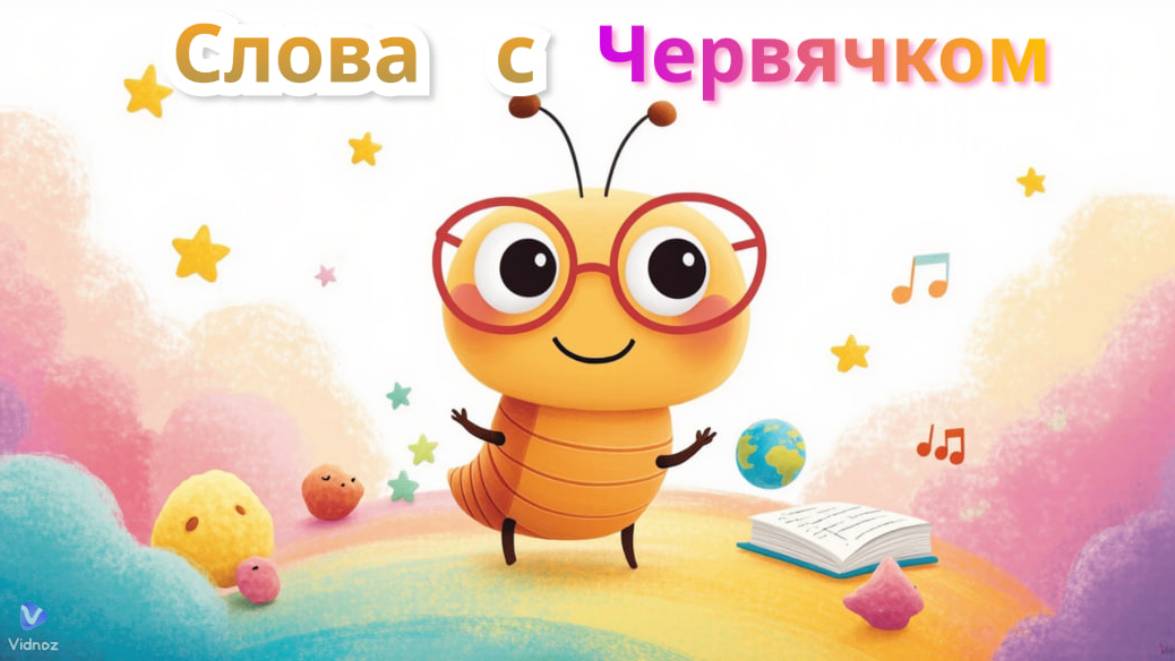 📚 Учим новые слова с Червячком! 🐛 Развивающее видео для малышей смотреть онлайн