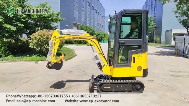 Mini excavator model 1ton with Koop 192 Euro 5 or EPA engine смотреть онлайн