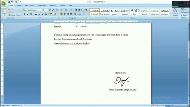 Cara Menambahkan tanda tangan di word dan pdf смотреть онлайн