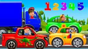 Брозаврики и машинки Синий трактор Песенки для детей Развивающий мультик для детей